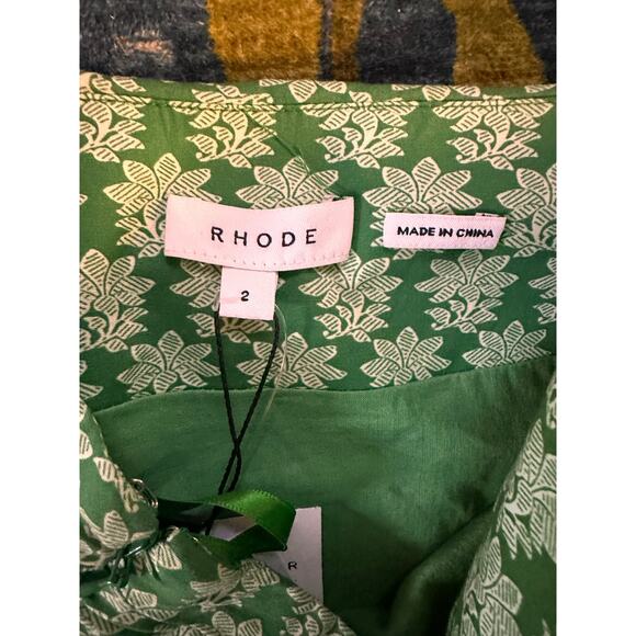 NWT RHODE Felicity Skirt Loves Me Not Emerald Size 2 - Picture 9 of 11